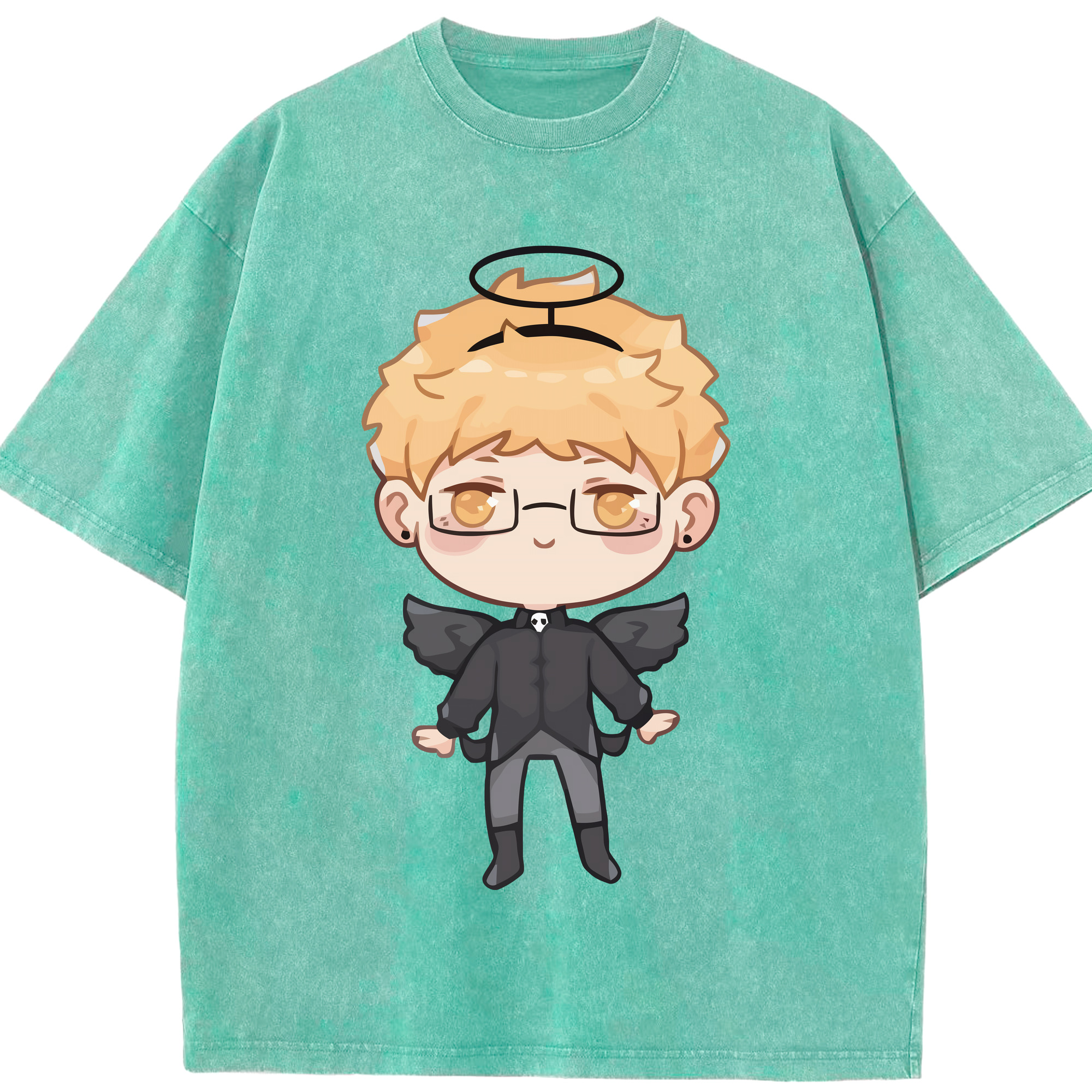 （画像用） ハイキュー!! Haikyu!! 綿100% ヴィンテージ風 半袖Tシャツ（フロントプリント）